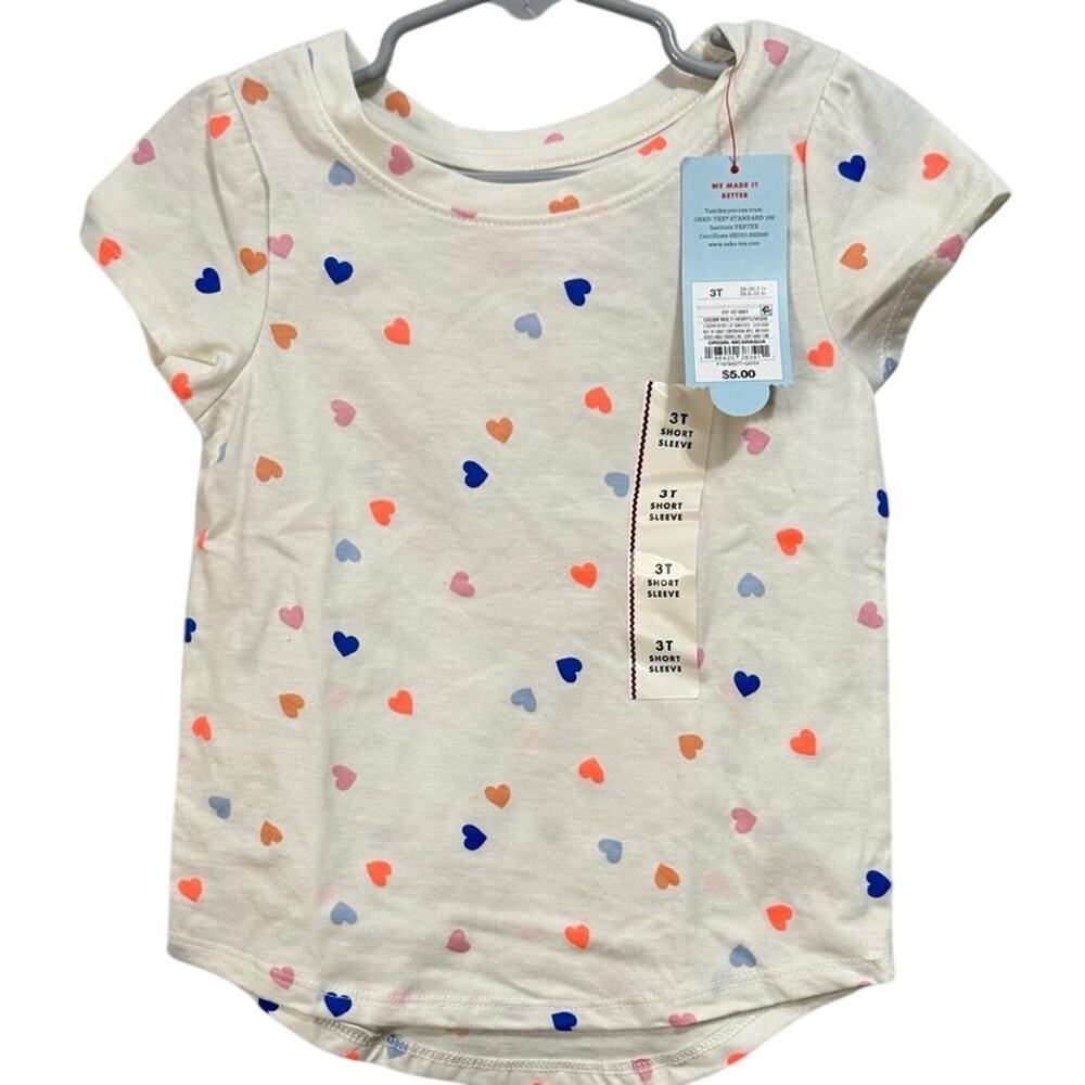 Cat & Jack 3T Short Sleeve Heart Shirt